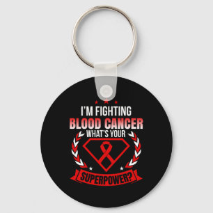 Porte-clés I’m A Fighter Blood Cancer Ribbon Sensibilisation
