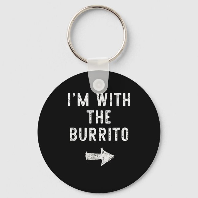 Porte-clés I’m With The Burrito Funny Halloween Couple Costum (Recto)