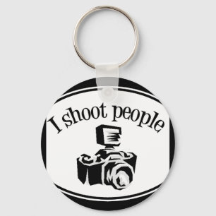 Porte-clés I Shoot People Retro Photographer's Camera B&W
