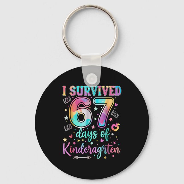 Porte-clés I Survived 67 Days Of Kindergarten Funny Six Seven (Recto)