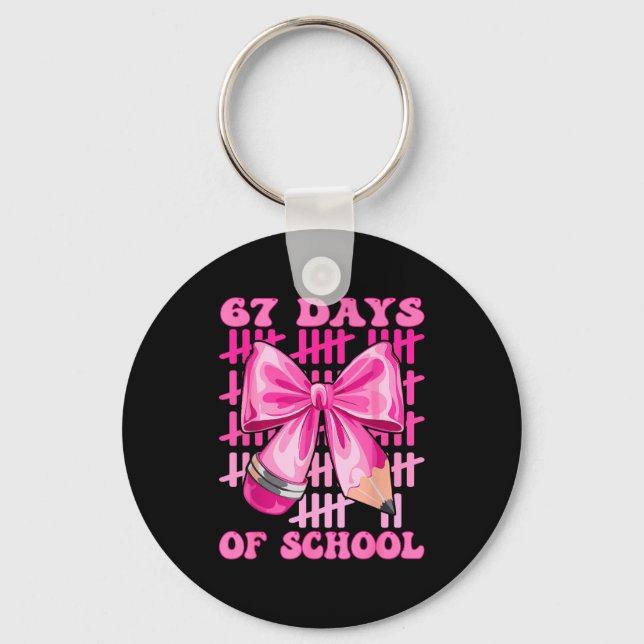 Porte-clés I Survived 67 Days Of School Cool Teacher Design  (Recto)