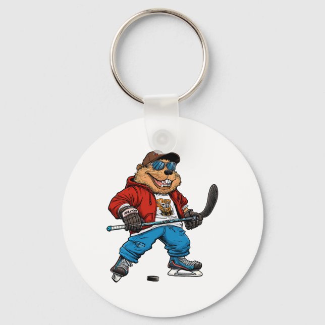 Porte-clés Ice Hockey Beaver  (Recto)