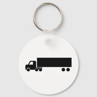 Porte-clés icône de camion noir