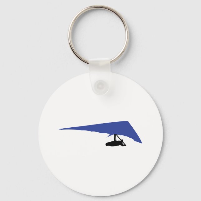 Porte-clés icône de deltaplane bleu (Recto)
