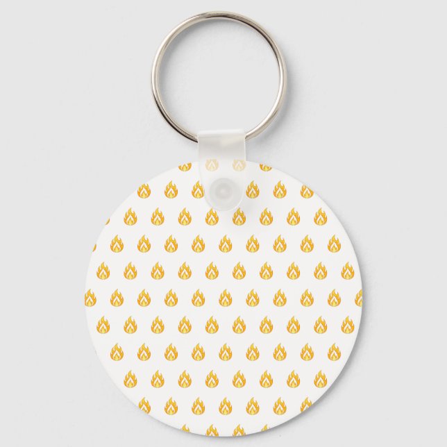 Porte-clés Icône de flamme de feu minimaliste Graphique esthé (Recto)