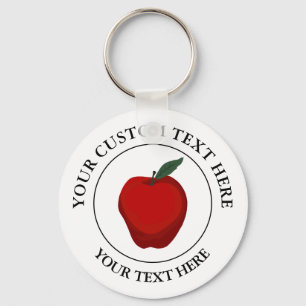 Porte-clés Icône de logo personnalisé Red Apple
