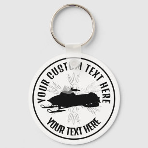 Porte-clés Icône motoneige Porte - clé personnalisé