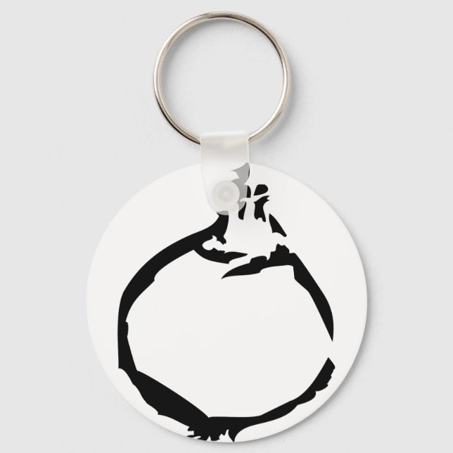 Porte-clés icône oignon noir (Recto)