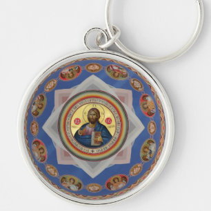 Porte-clés icône orthodoxe dieu église religion saint