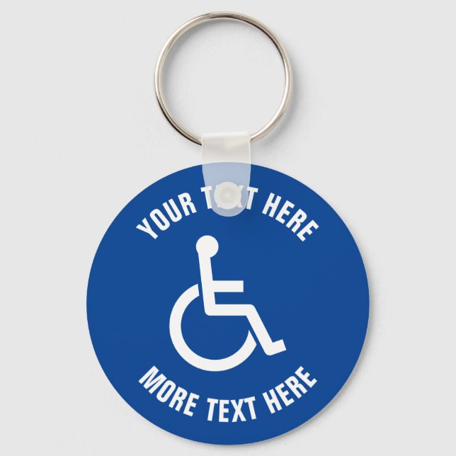 Porte-clés Icône pour fauteuil roulant pour panneau personnal (Recto)