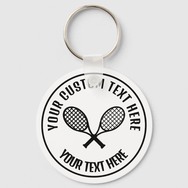 Porte-clés Icône Raquettes de tennis Personnalisé (Recto)