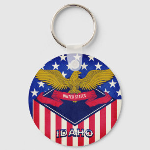 Porte-clés Idaho USA Flag  Keychain