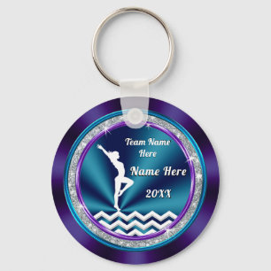 Porte-clés Idées Cadeaux Gymnastiques Personnalisées turquois