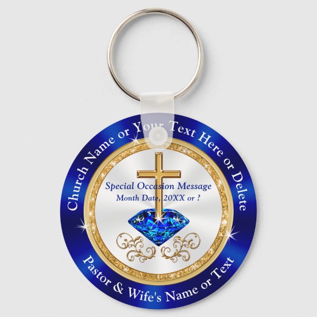 Porte-clés Idées de don d'église personnalisées bon marché (Recto)