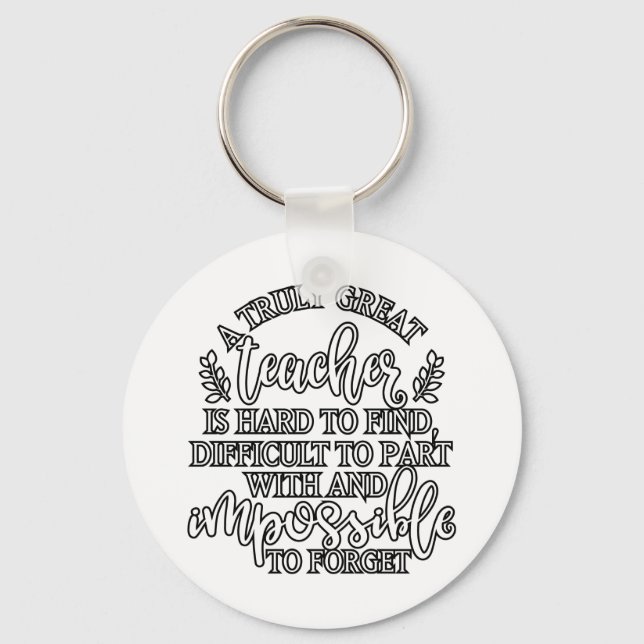 Porte-clés Idées du jour de reconnaissance de l'enseignant (Recto)