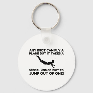 PORTE-CLÉS IDIOT SKYDIVING