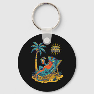 Porte-clés Iguane des Grand Cayman sur la plage