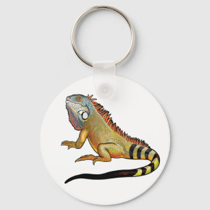 Porte-clés iguane vert