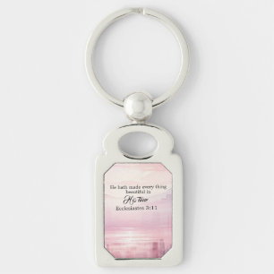 Porte-clés Il a rendu chaque chose belle Aquarelle Coucher de