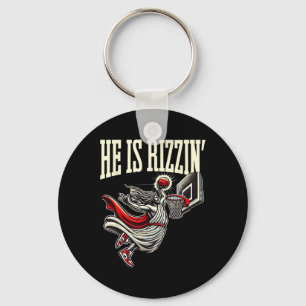 Porte-clés Il Est Rizzin Funny Jesus Bysketll meme