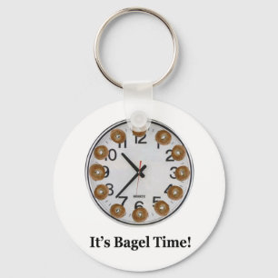 Porte-clés Il est temps de bagel !