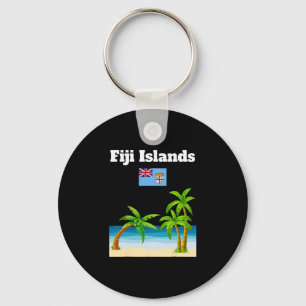 Porte-clés Îles Fidji Amoureux Voyage Souvenir Drapeau Fidjie