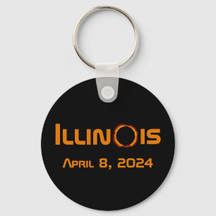 Porte-clés Illinois 2024 Total Solaire Eclipse