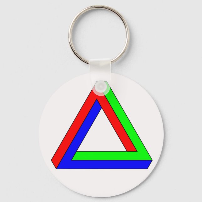 Porte-clés Illusion du triangle optique (Recto)