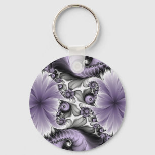 Porte-clés Illusion Lilac Abstrait Floral Fractal Art Imagina