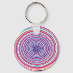 Porte-clés ILLUSION OPTIQUE SPIRALE Abstraite ET colorée