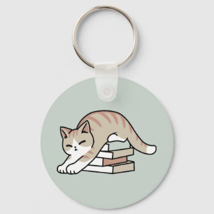 Porte-clés Illustration de chat Lover - Curled Up & Cosy