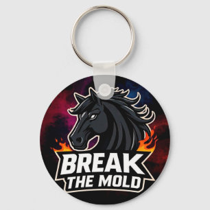 Porte-clés Illustration de cheval avec texte motivant