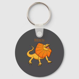Porte-clés Illustration de dessin animé de lézard à cou frill