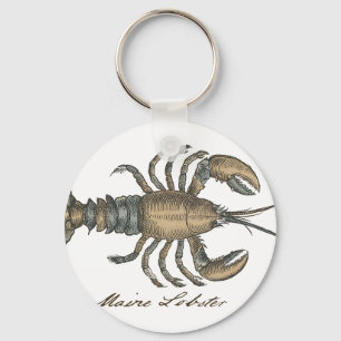 Porte-clés Illustration de homard, fruits de mer du Maine