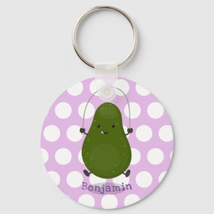 Porte-clés Illustration de la corde à sauter à l'avocat migno