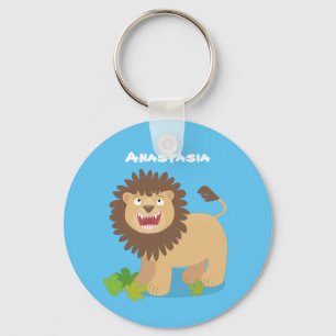 Porte-clés Illustration de l'effervescence de lions heureux