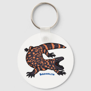 Porte-clés Illustration de lézard géant affamé