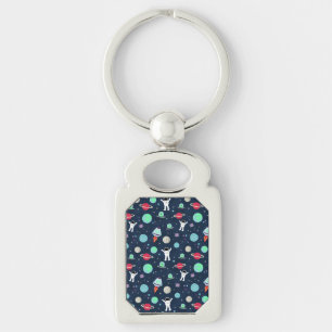 Porte-clés illustration de motif spatial