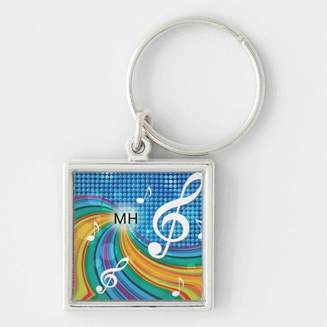 Porte-clés Illustration de musique porte - clés monogrammes p (Devant)