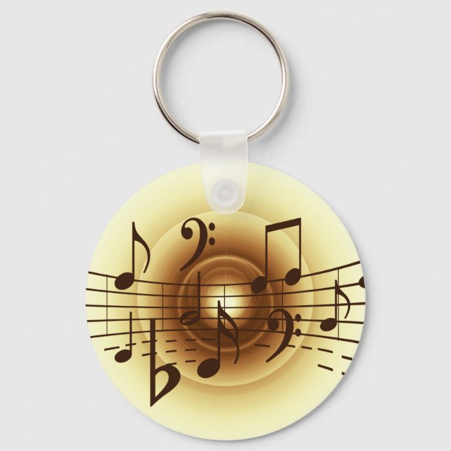 Porte-clés Illustration de notes musicales (Recto)