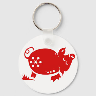 PORTE-CLÉS ILLUSTRATION DE PAPIER CHINOIS ZODIAC