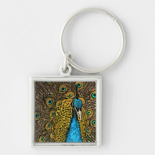 Porte-clés Illustration de splendeur de paon