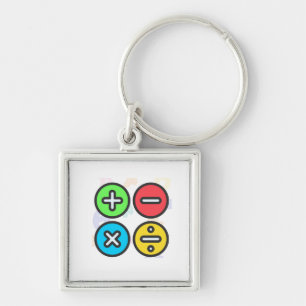 Porte-clés Illustration de symboles mathématiques de base col