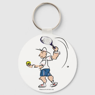 Porte-clés Illustration de tennis sur porte - clé