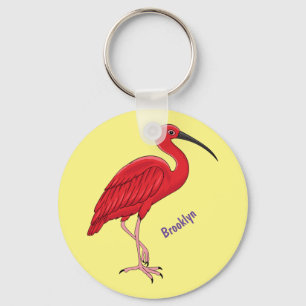 Porte-clés Illustration d'oiseau Scarlet ibis