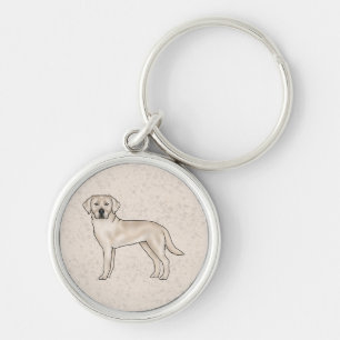 Porte-clés Illustration du chien de dessin de Cream Labrador 
