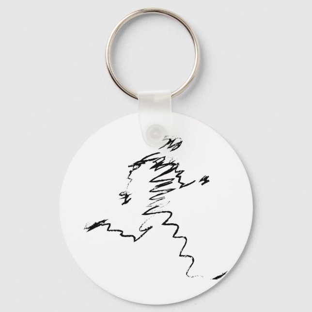 Porte-clés Illustration du cool du coureur (Recto)