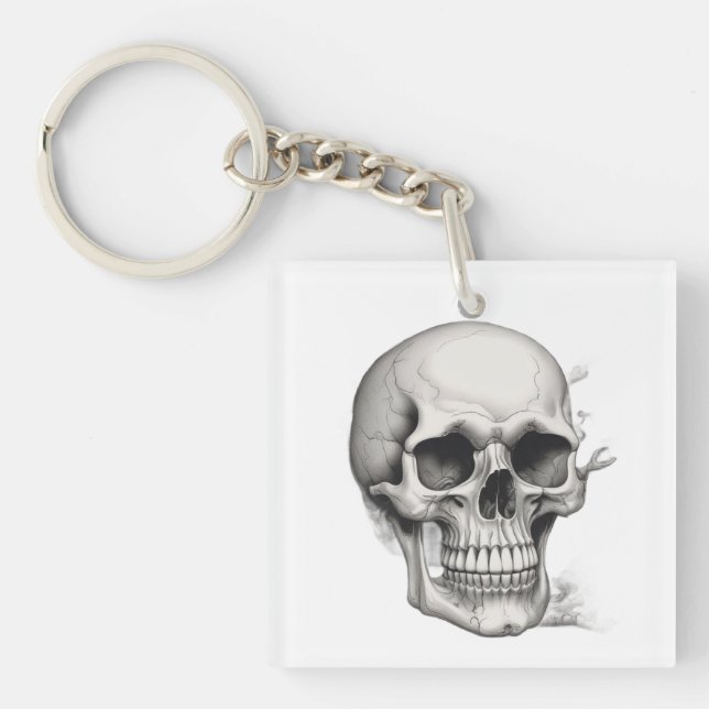 Porte-clés Illustration du crâne (Devant)