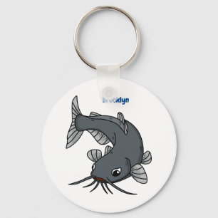 Porte-clés Illustration du poisson-chat mignon