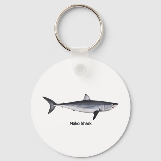 Porte-clés Illustration du requin Mako Shortfin (Recto)